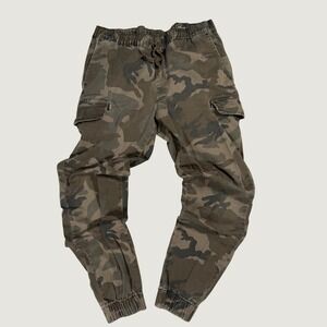 Bullhead Denim Co Camo Cargo Joggers Elastic Cuff Streetwear Pants Size Mens S
